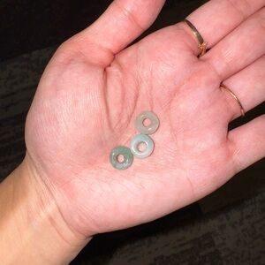3 tiny jade pendants
